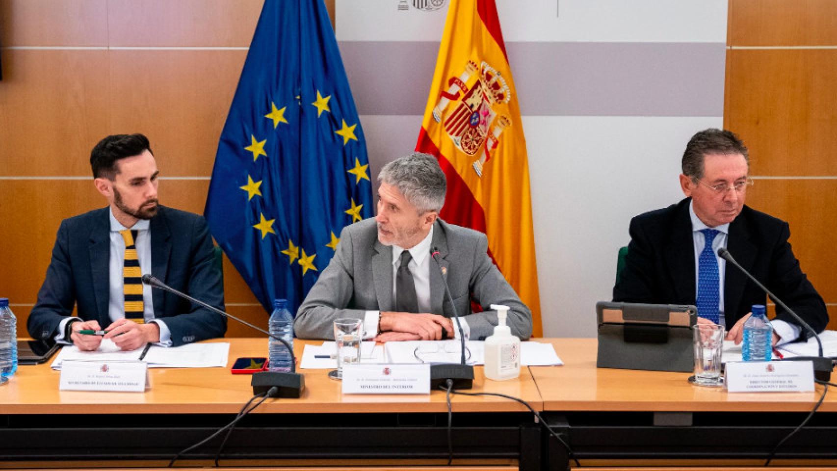 Tanto el secretario de Estado de Seguridad, Rafael Pérez (izda), como el director de Coordinación y Estudios de la Secretaría de Estado de Seguridad, José Antonio Rodríguez, 'Lenin' (derecha), declararon como testigos ante la UCO. Ambos son los hombres de máxima confianza de Marlaska.