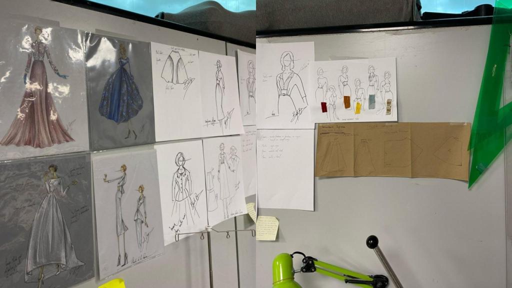 Imágenes de bocetos del diseño de vestuario de 'Sueños de libertad' cedidas por Berto Brezo.