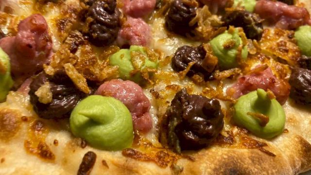 La pizza Foc i flama.