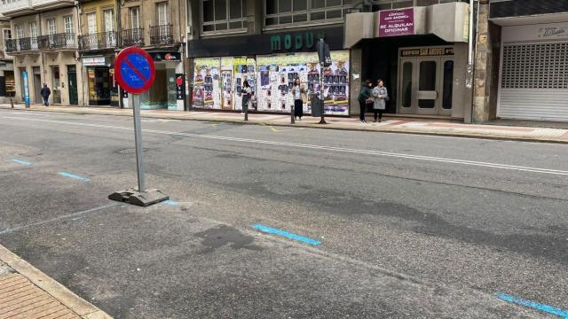 Corte en el estacionamiento de la calle San Andrés.