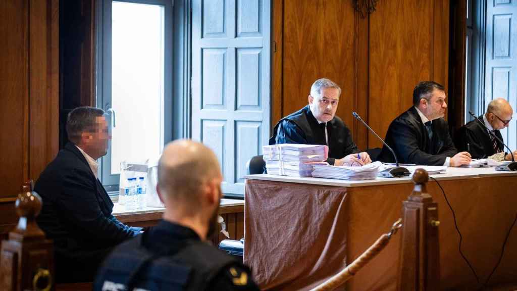 El acusado de matar con su coche en marzo de 2022 a Jéssica Méndez, J.C.E.I. (1i), durante el juicio.