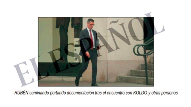 El comandante Rubén Villalba, tras su reunión con Koldo.