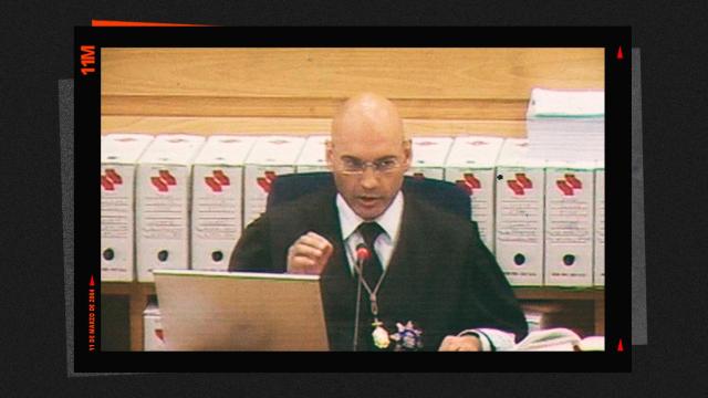 El magistrado Javier Gómez Bermúdez, durante el juicio del 11-M.