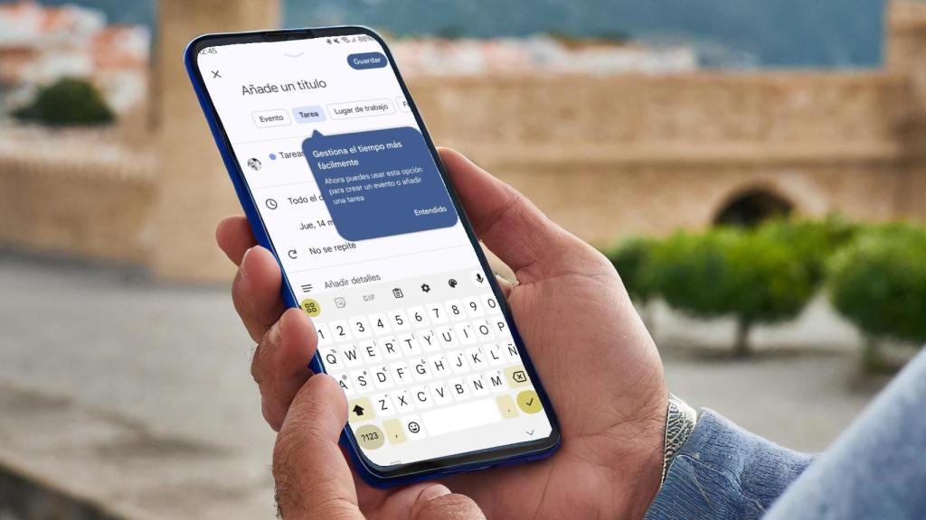 App Calendario en un móvil