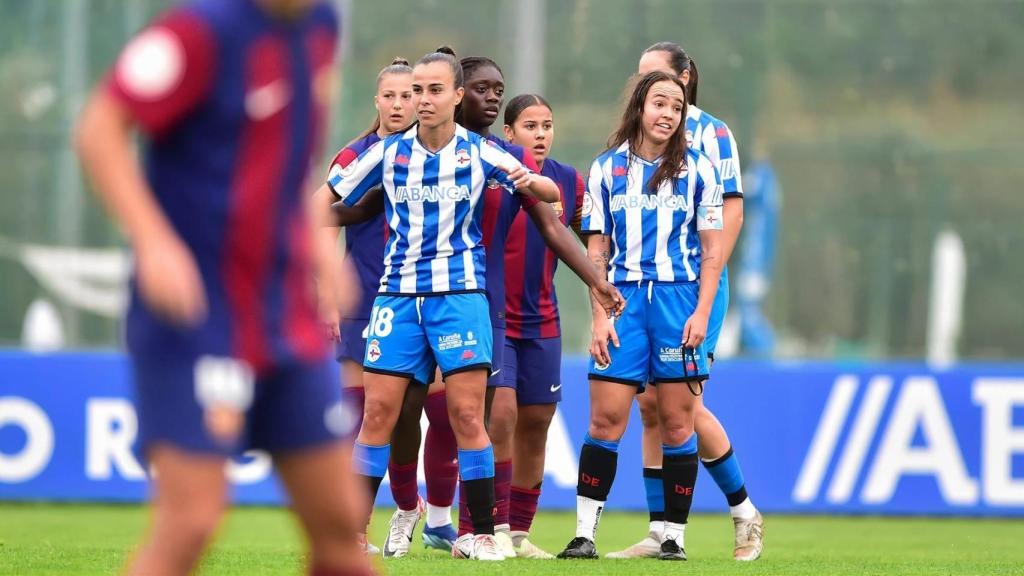 El Deportivo Abanca contra el Barcelona B en noviembre.