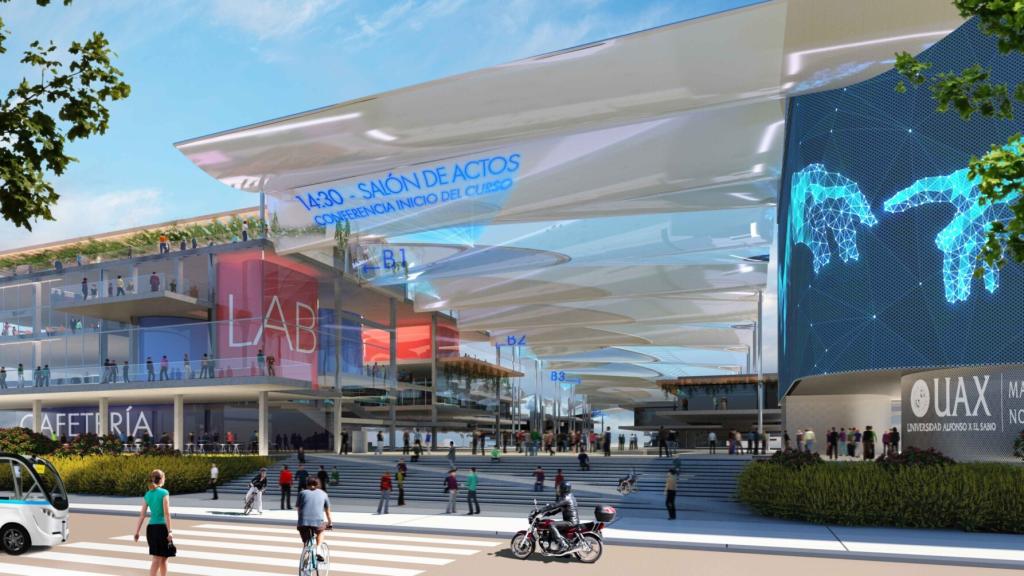 Infografía del futuro campus de la Alfonso X el Sabio en Málaga.