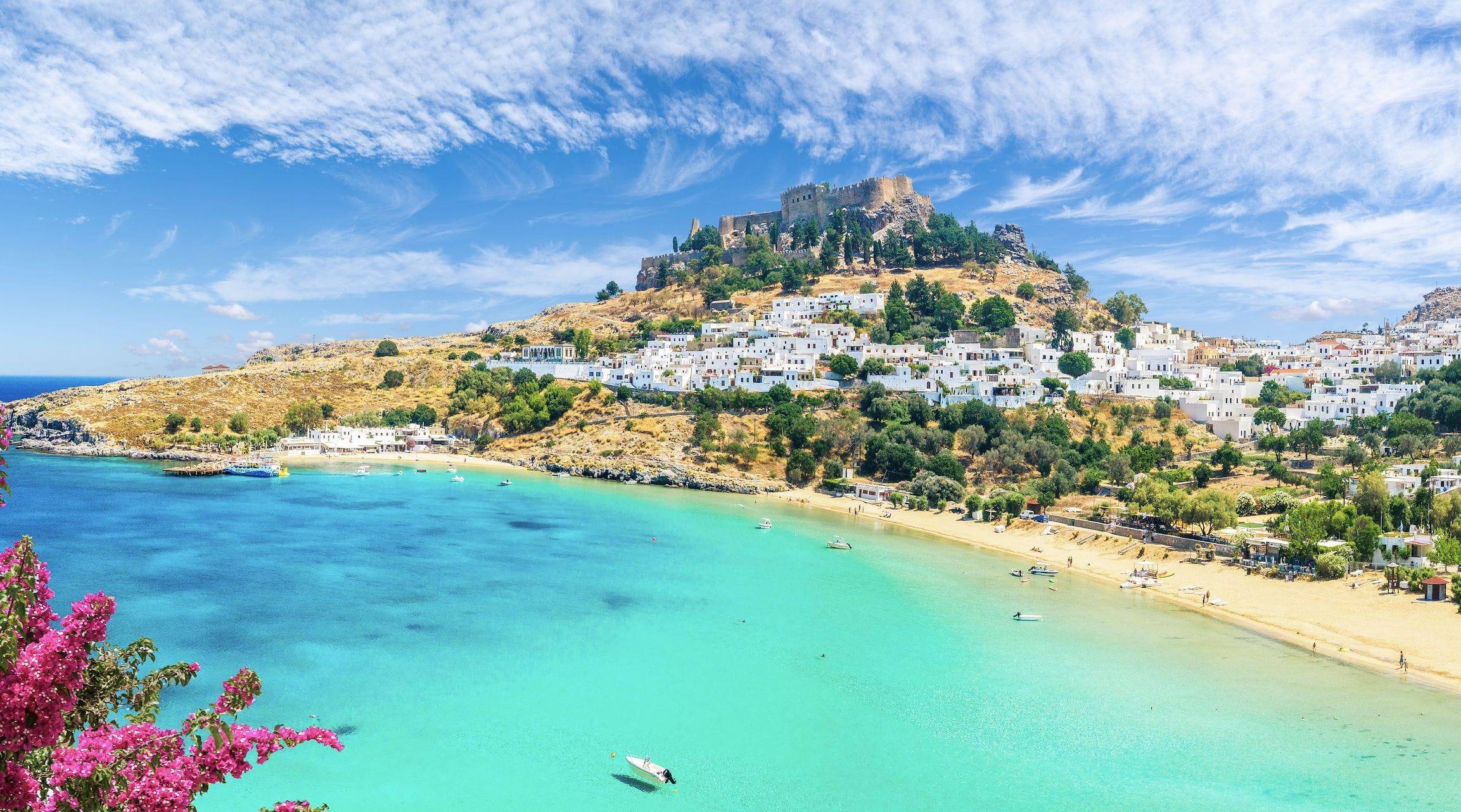  Localidad de Lindos, en la Isla de Rodas.