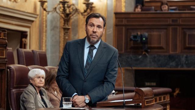El ministro de Transportes, Óscar Puente, en el Congreso de los Diputados, este miércoles.