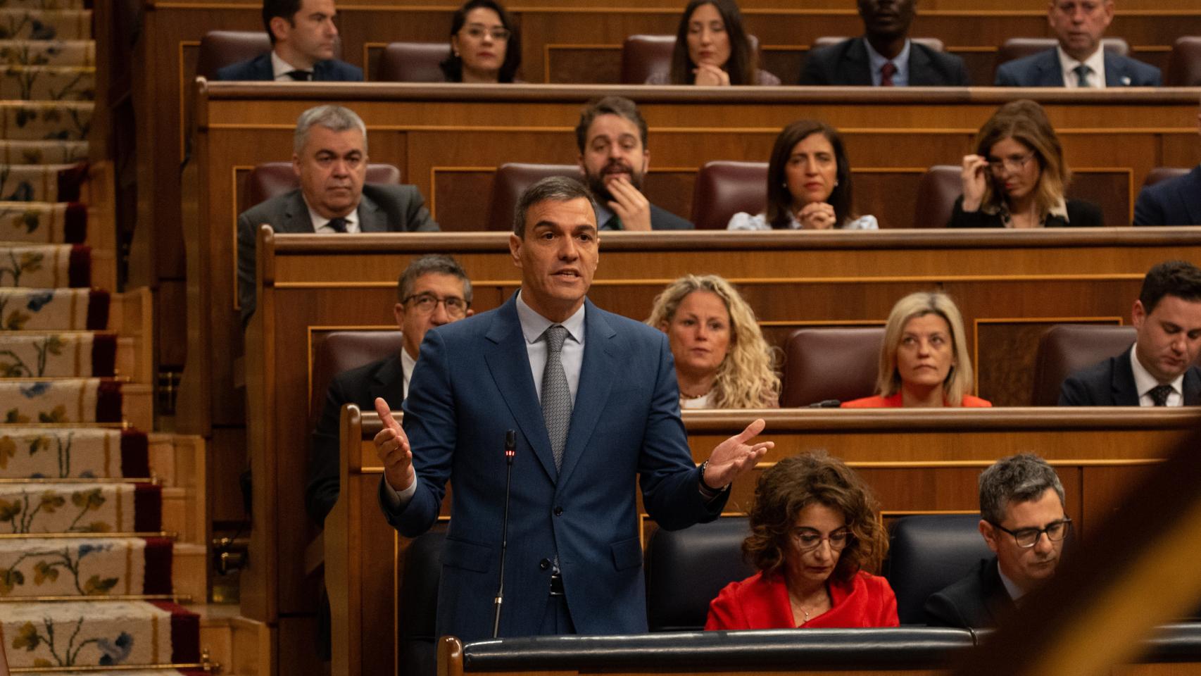 El presidente del Gobierno, Pedro Sánchez, en el Congreso de los Diputados