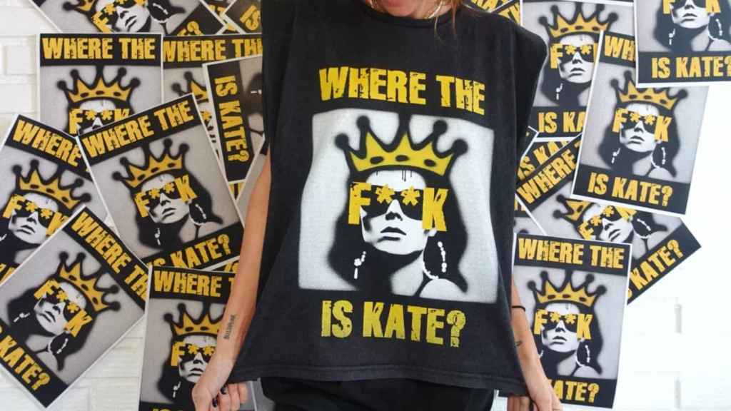 Camiseta de Mekkdes sobre Kate Middleton.