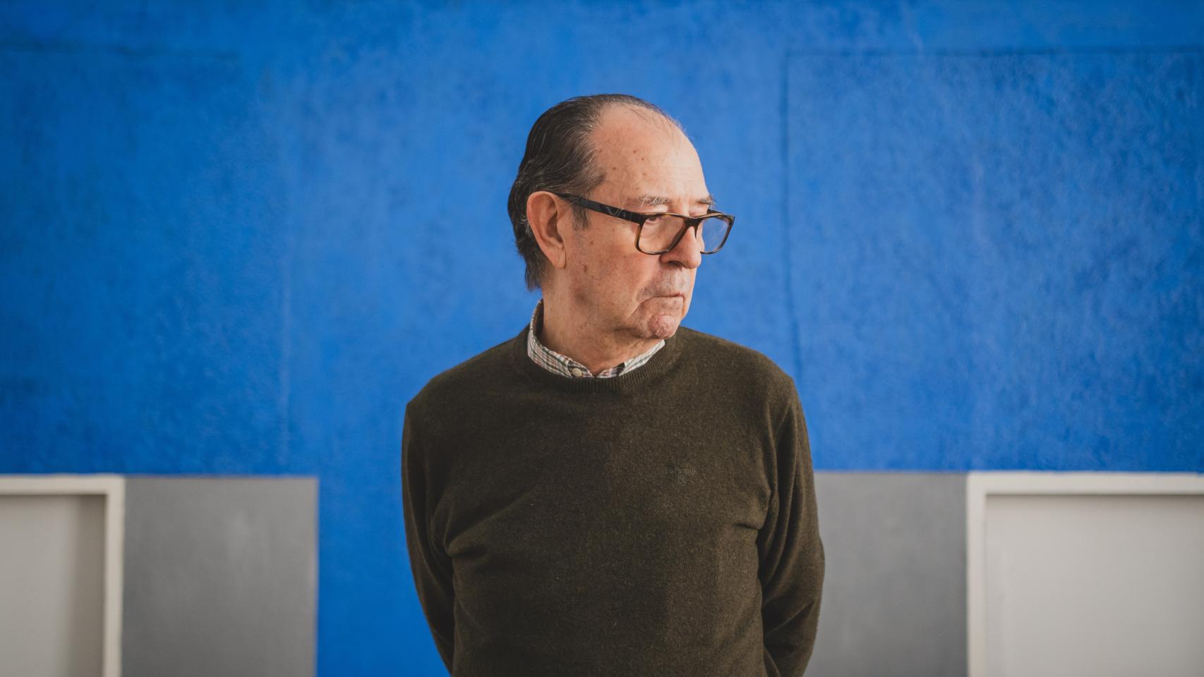 El pintor Rafael Canogar en su estudio. Foto: Sara Fernández