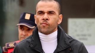 Dani Alves, durante su salida del centro penitenciario Brians 2