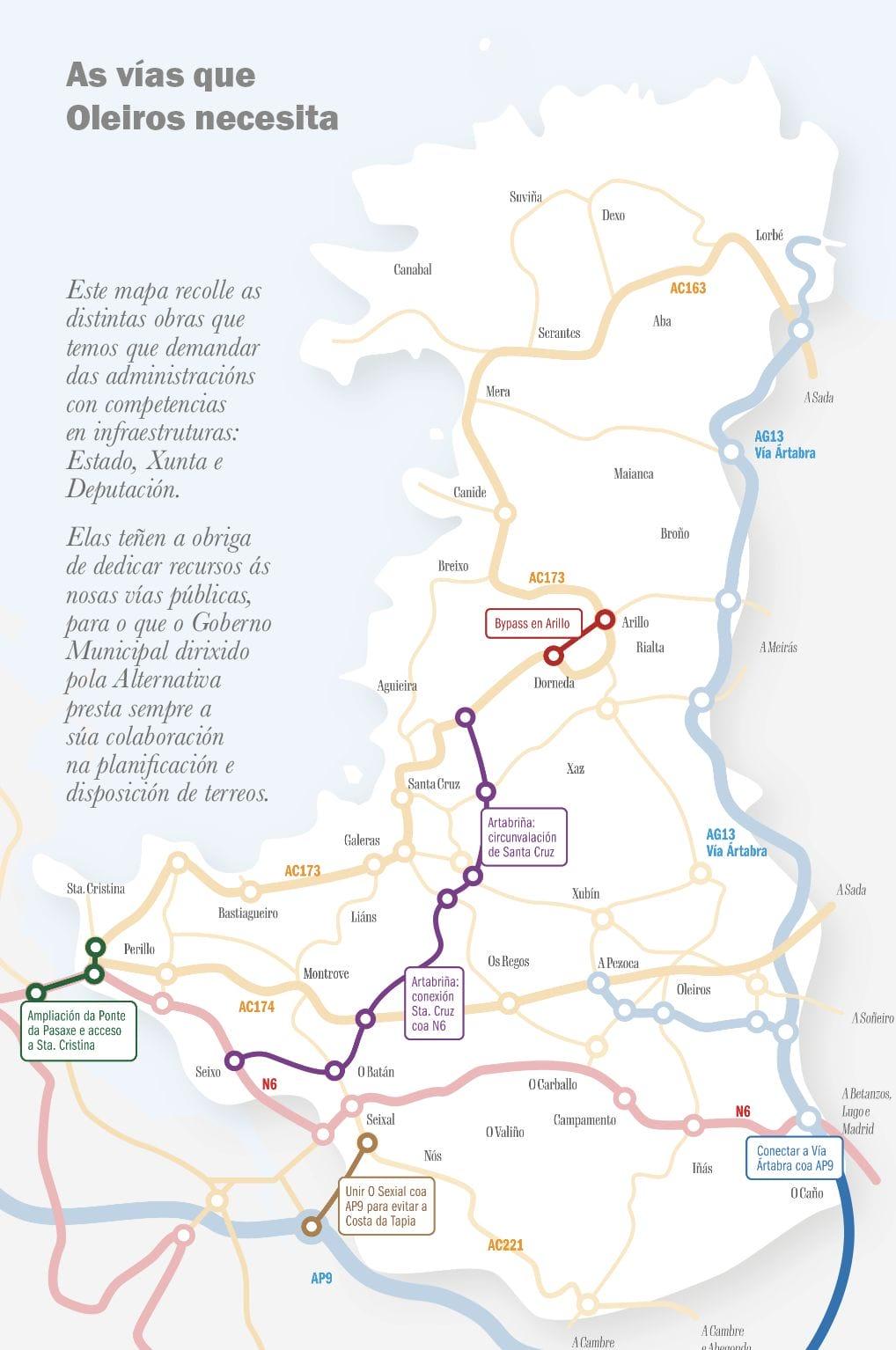 En violeta, el recorrido de la Artabriña