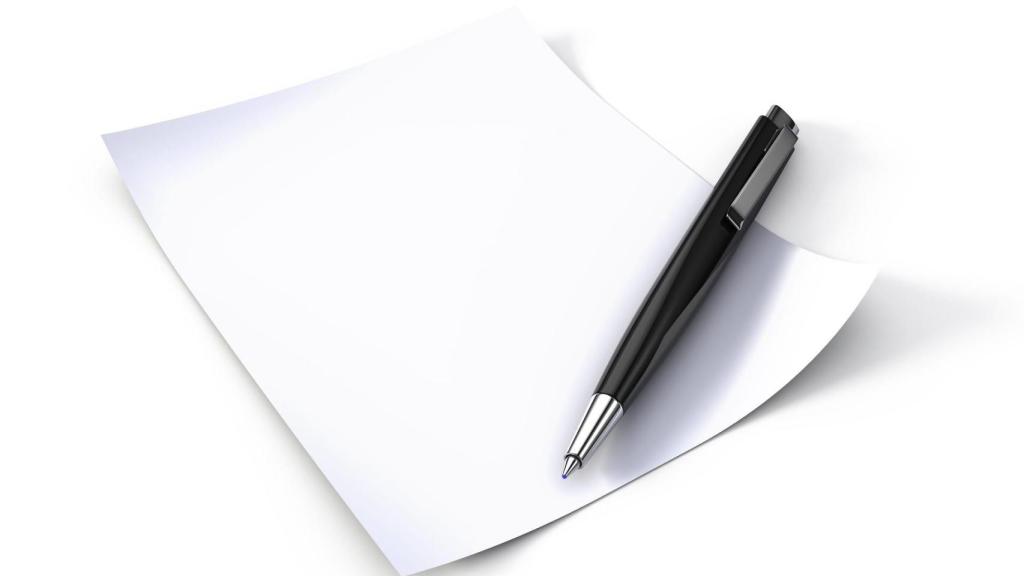papel bolígrafo carta