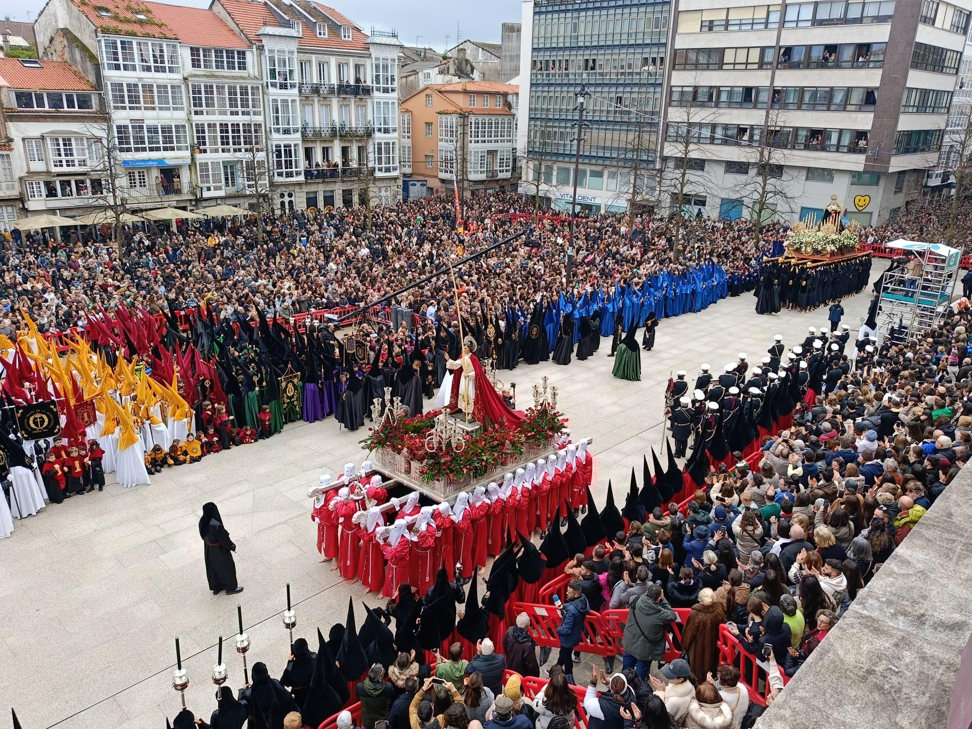 Procesión del Santo Encuentro este Viernes Santo. Foto: Quincemil Ferrol