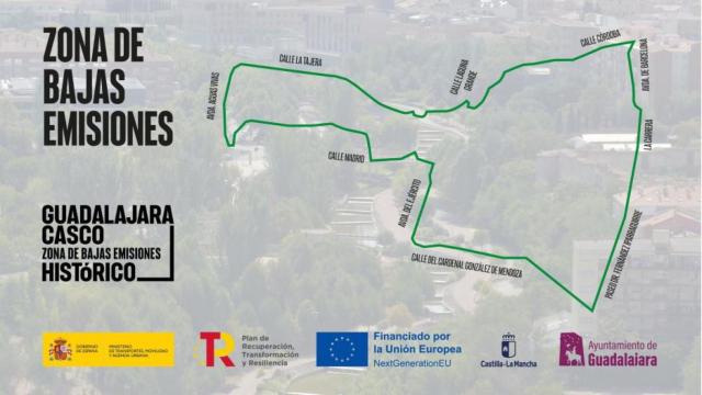 La ZBE afecta a las calles más céntricas de Guadalajara.