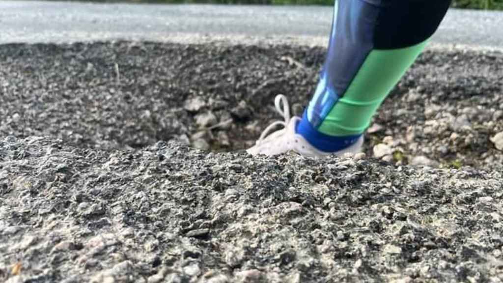 Imagen de uno de los baches.