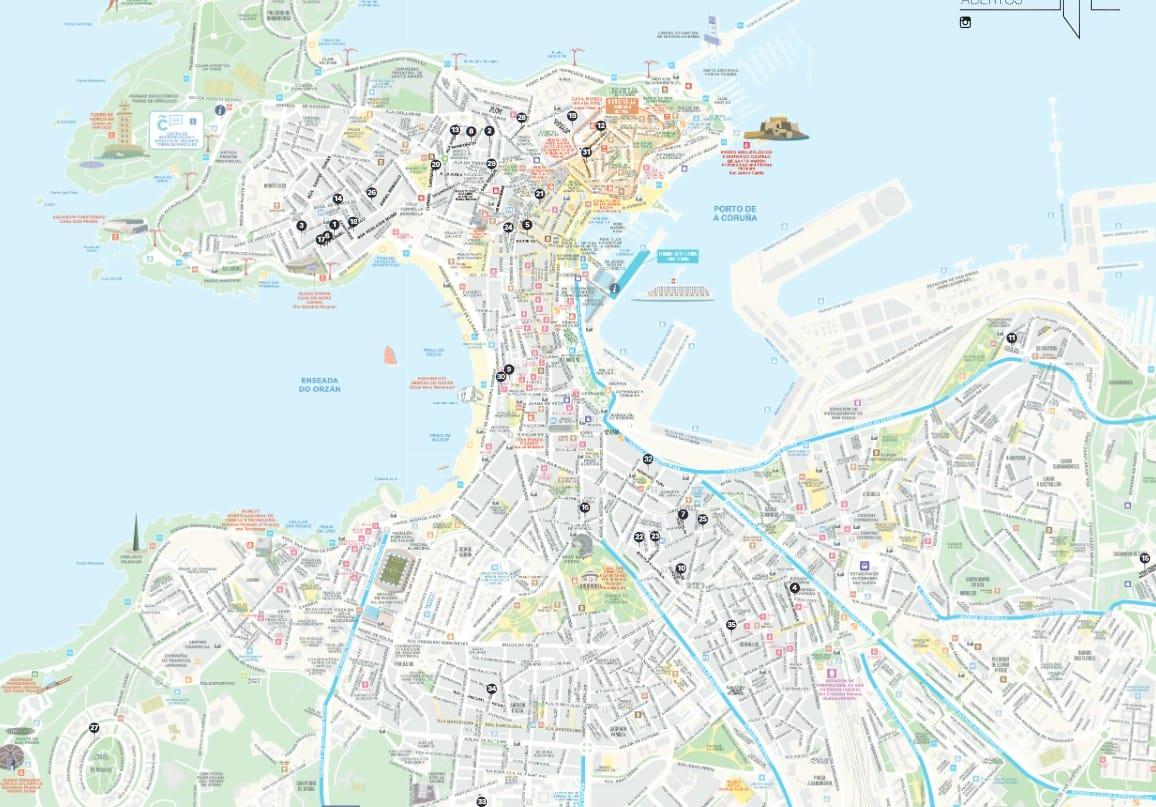 Mapa de los espacios