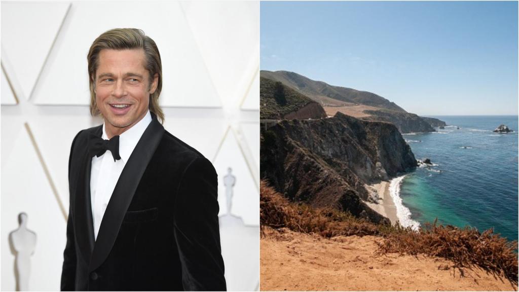 A la izquierda, Brad Pitt y, a la derecha, el pueblo que le ha enloquecido.