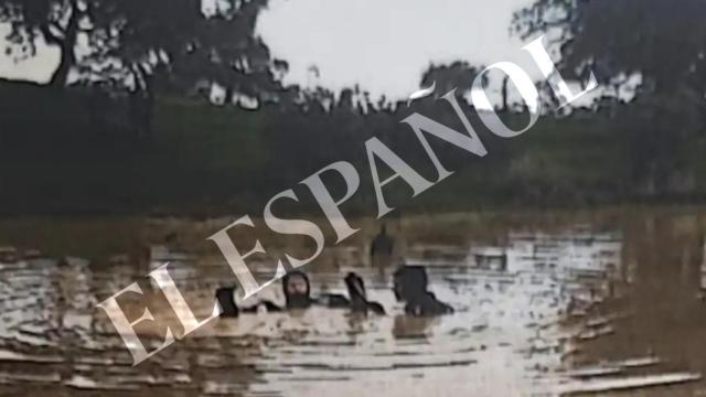 El lugar en el que fallecieron los soldados, tras el accidente.