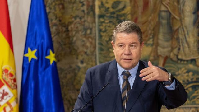 Emiliano García-Page, este lunes en el Palacio de Fuensalida. Foto: Javier Longobardo