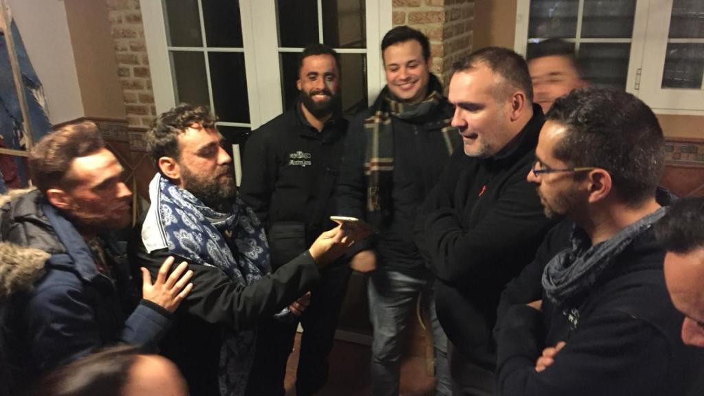 David, con su grupo.