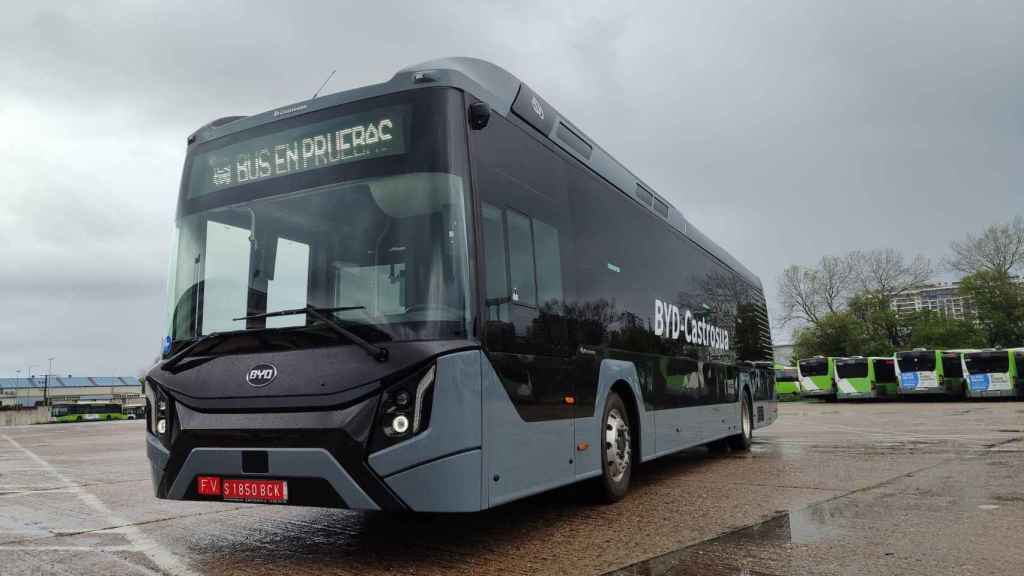 Bus eléctrico en pruebas en Vigo.
