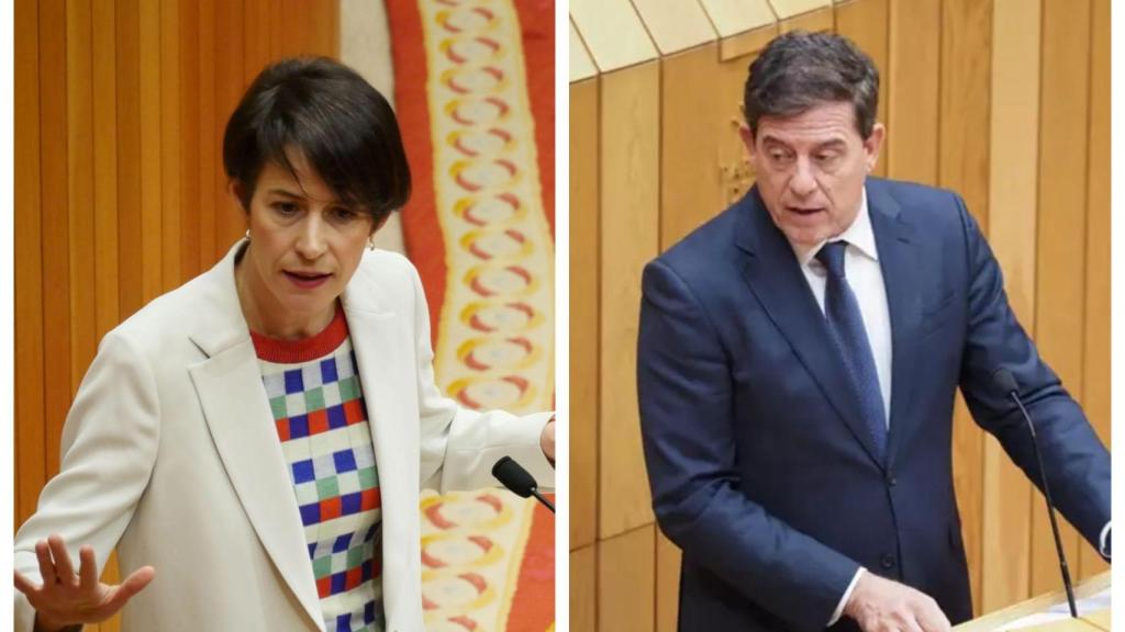 Ana Pontón (BNG) y José Ramón Besteiro (PSOE) en imágenes de archivo.