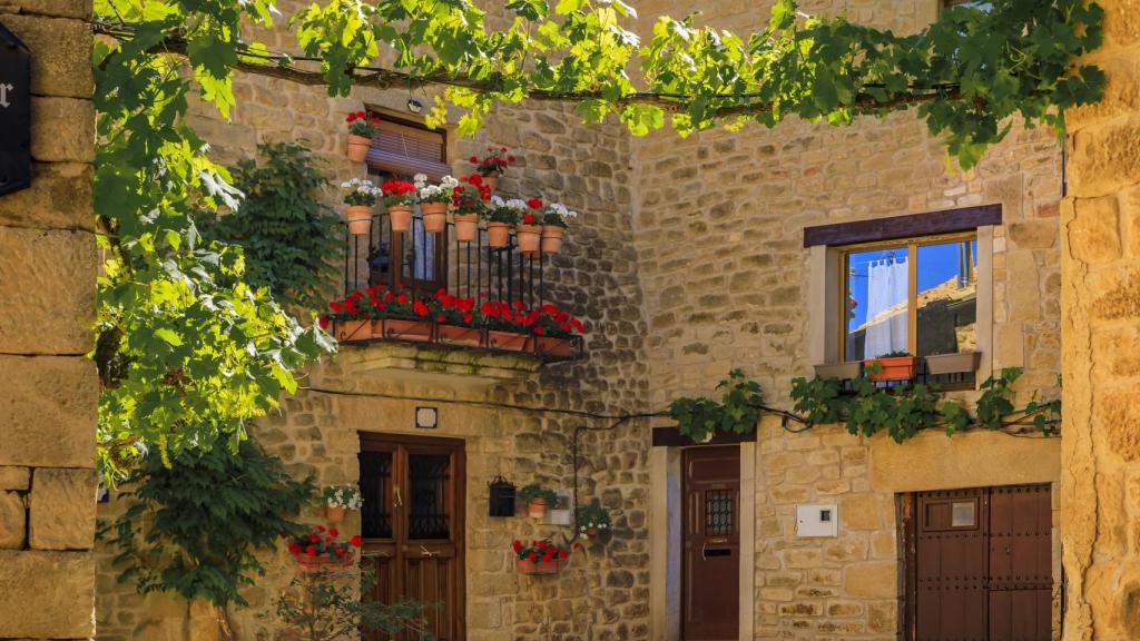Calles de Ujué, en Navarra.