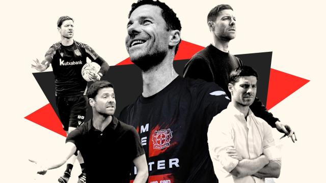 Xabi Alonso, en un fotomontaje