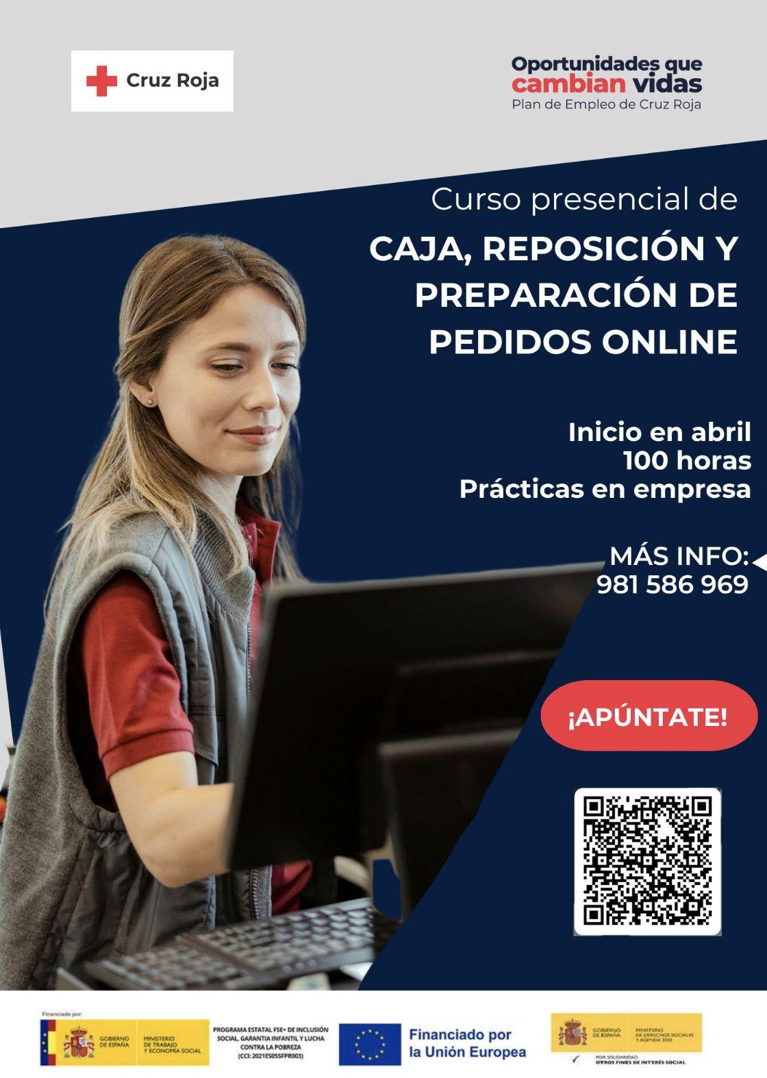 Anuncio de empleo promovido por la Cruz Vermella Santiago.