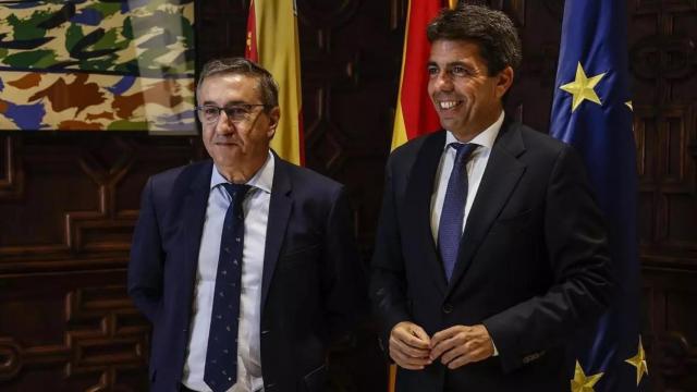 El 'conseller' de Educación, José Antonio Rovira, y el presidente de la Genralitat, Carlos Mazón.
