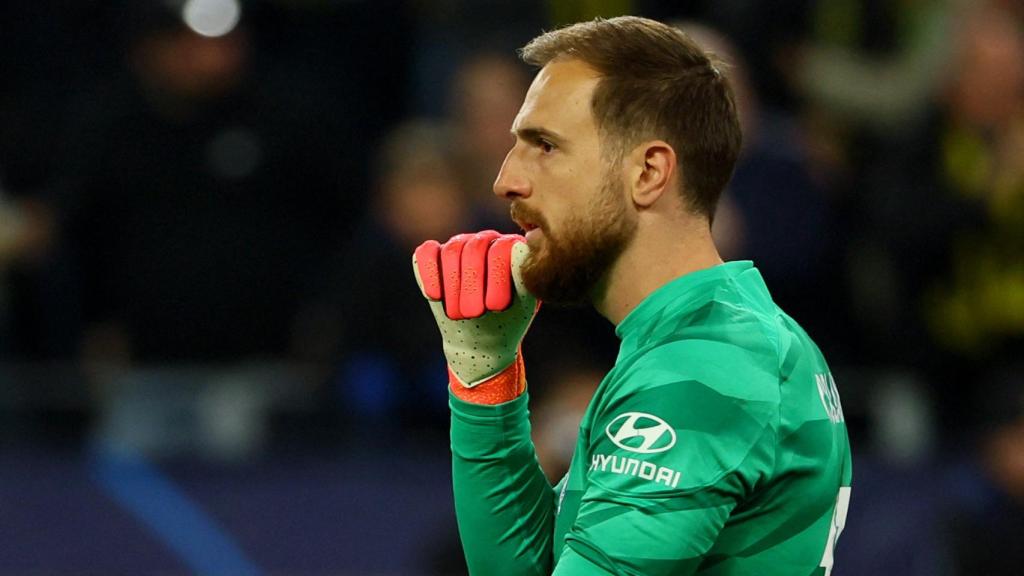 Oblak, durante el partido ante el Dortmund.
