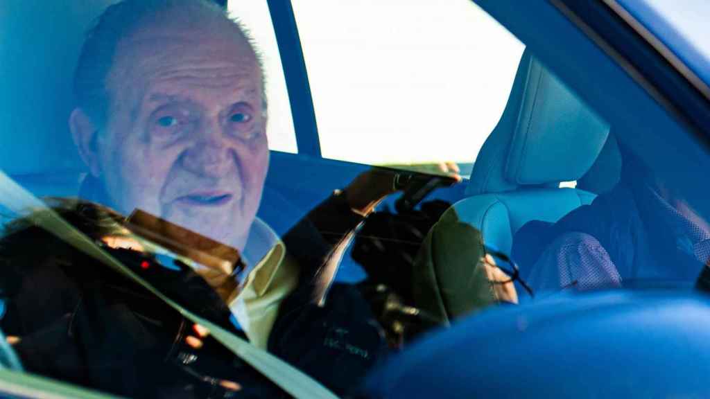 Juan Carlos I llega a Sanxenxo (Pontevedra), a 17 de abril de 2024.