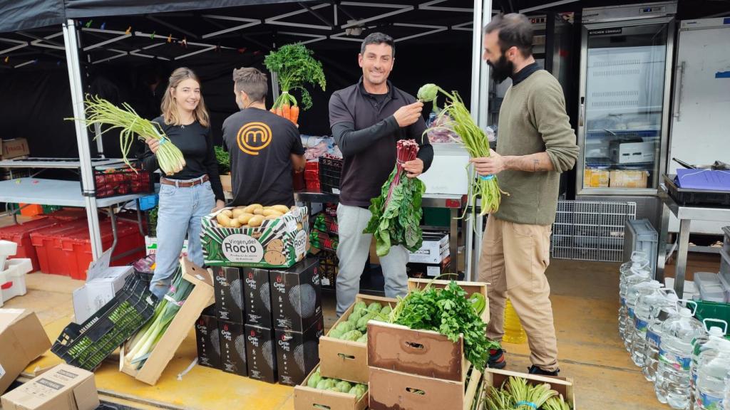 Ismael, en la grabación del programa con las tagarninas