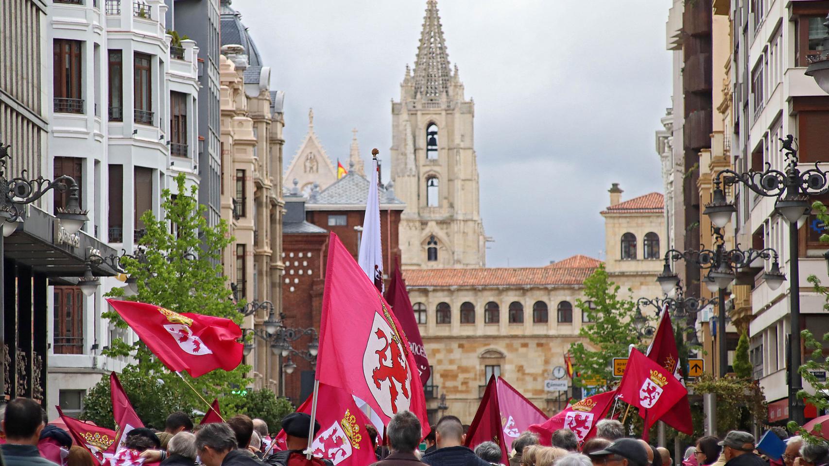 Manifestación leonesista en León.