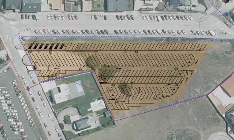 Plano del aparcamiento provisional – Xunta de Galicia