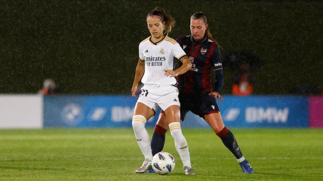 Último encuentro entre el Real Madrid y el Levante femenino, en Octubre de 2023