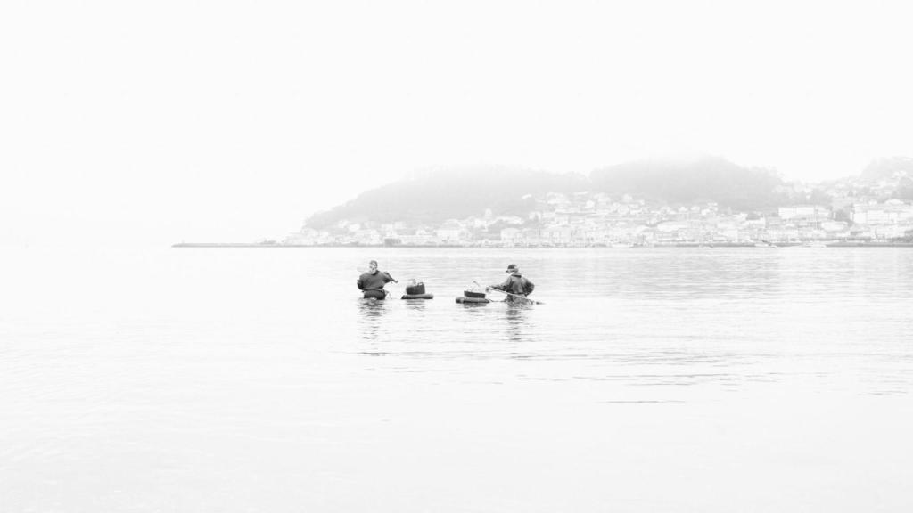‘Mariscando en días de borraxeira’: La rutina de las mariscadoras en fotos en la Fnac de A Coruña