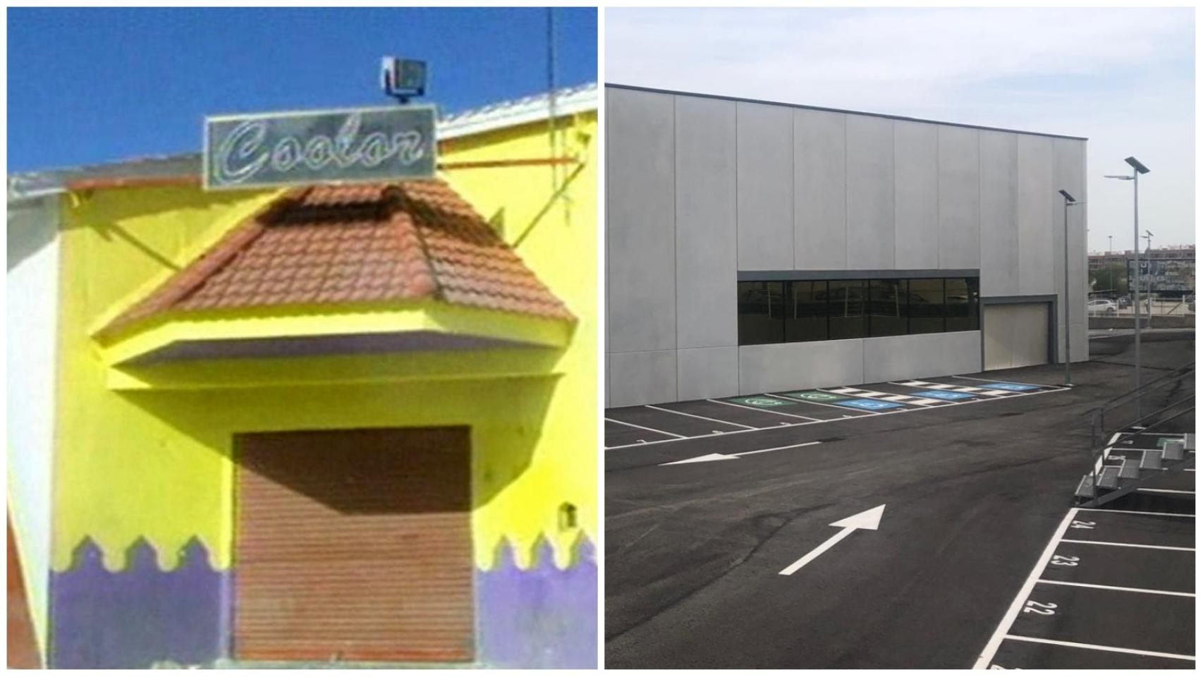 Vista de la antigua entrada de Coolor y del nuevo establecimiento. EE