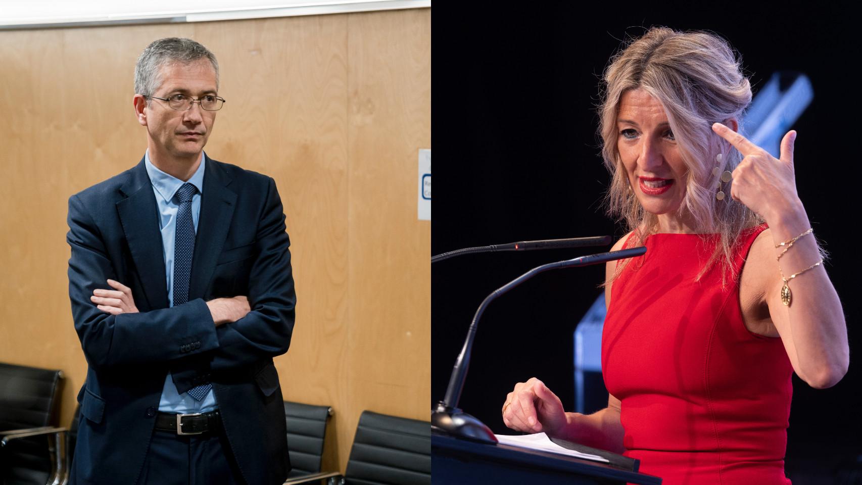 Pablo Hernández de Cos y Yolanda Díaz