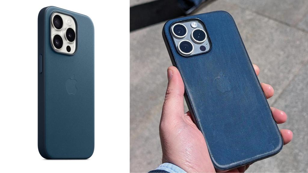 Funda de Apple Watch FineWoven en la tienda de Apple y utilizada desde septiembre de 2023