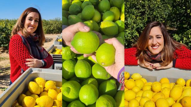 Marta Gutiérrez, junto con los limones de La Limoneta.