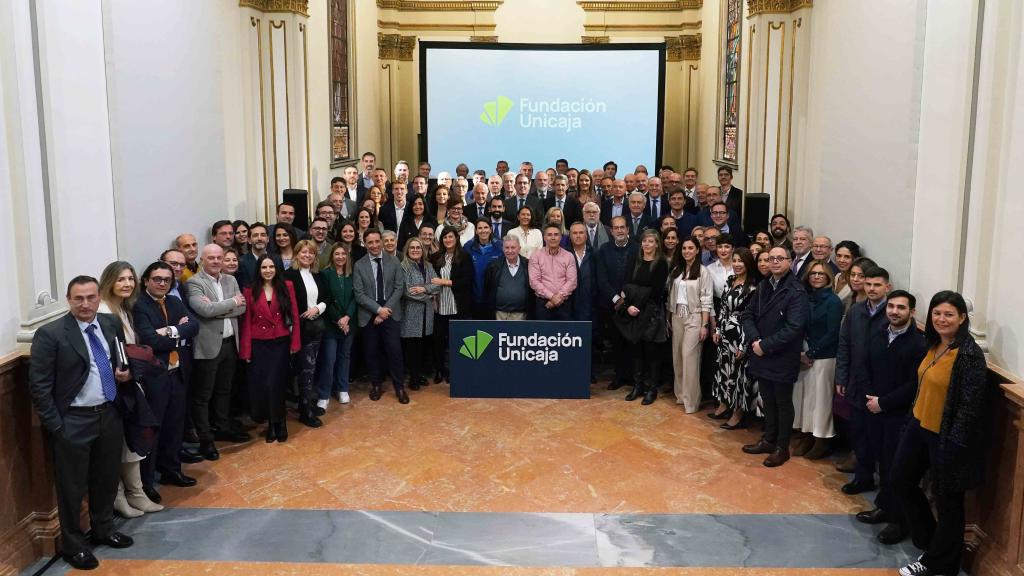 El equipo de la Fundación Unicaja cuando presentaron su nueva identidad visual