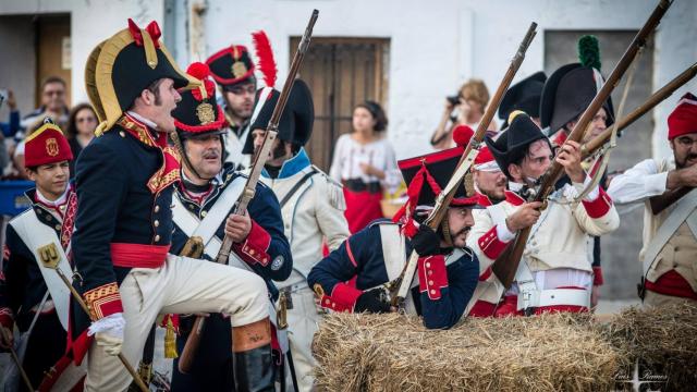 Recreación del levantamiento del 2 de mayo en Madrid.