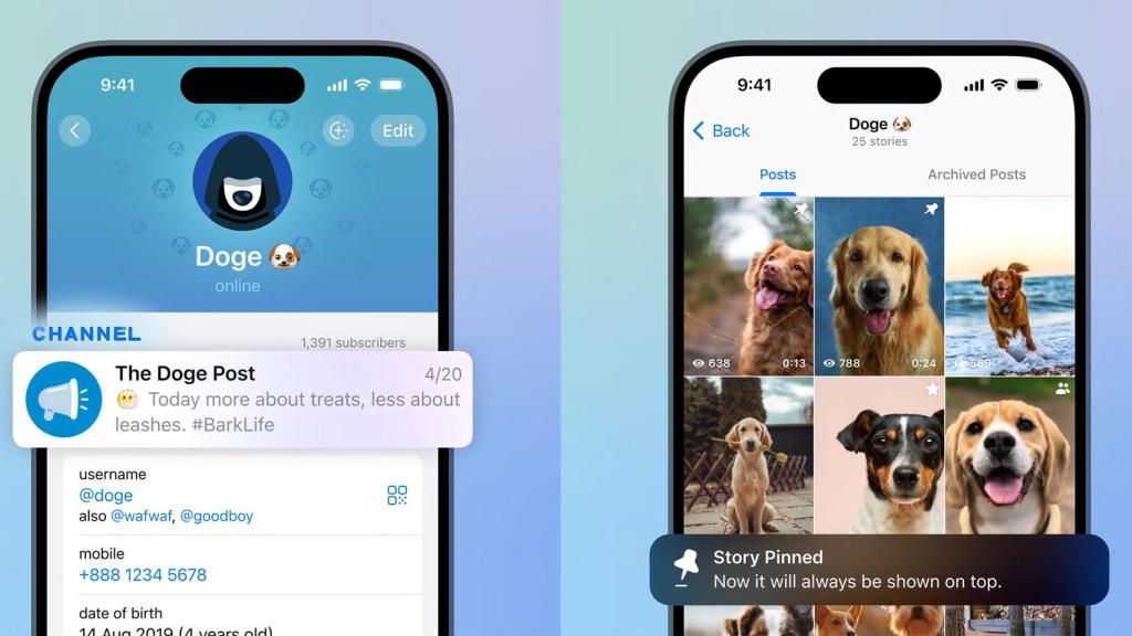 Un perfil de Telegram