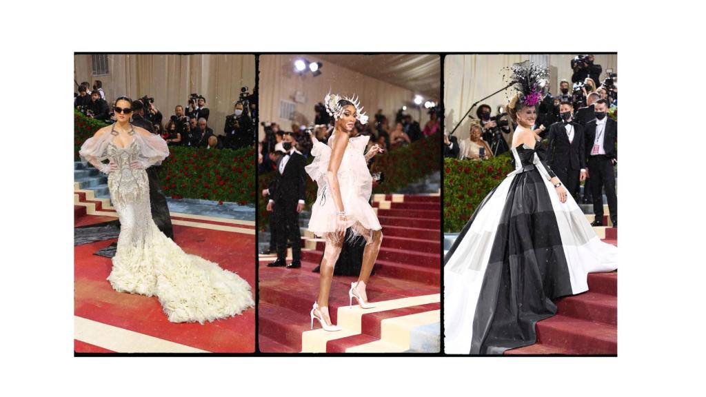 2022. De izquierda a derecha: Rosalía, Winnie Harlow y Sarah Jessica Parker.