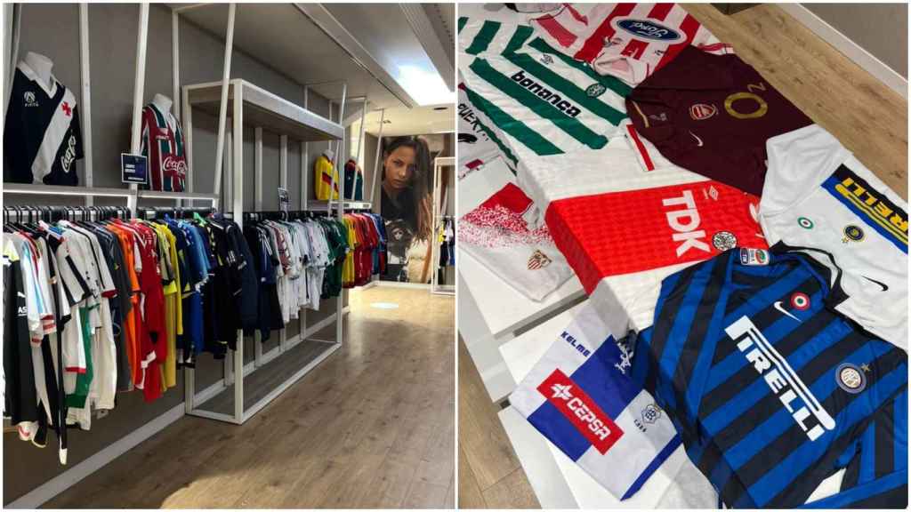 Imágenes de un ‘pop up’ de Ropa Futboleros.