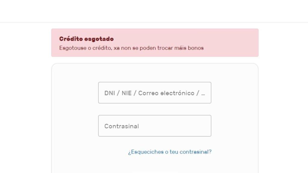 Bono Activa Comercio agotado