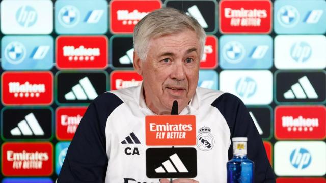Carlo Ancelotti, durante la rueda de prensa.